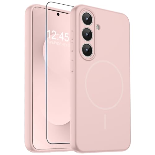 zapica Magnetic for Samsung Galaxy S26 FE Case/S25 FE Case, Pale Pink