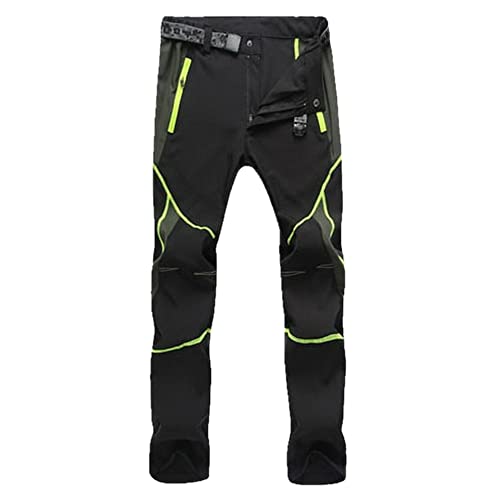 WSPDSD Pantalon De Randonnée Pour Femme Mince À Séchage Rapide Sports Respirant En Plein Air D'été Escalade De Montagne Trekking Pantalon De Cyclisme - NoirVert, Taille Asiatique XL