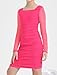 EXARUS Girls Formal Long Sleeve Bodycon Dress Teen Tween Party Homecoming Dance Prom Ruched Short Fitted Hot Pink 10 Years