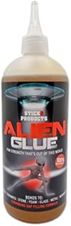 Alien Glue - 100% Waterproof Adhesive for Wood, Ceramic, Stone, Glass, Foam, Metal & More. Single Bottle. 1 x 500ml. Extra- Strong Multipurpose Glue. Used for Craft or DIY.