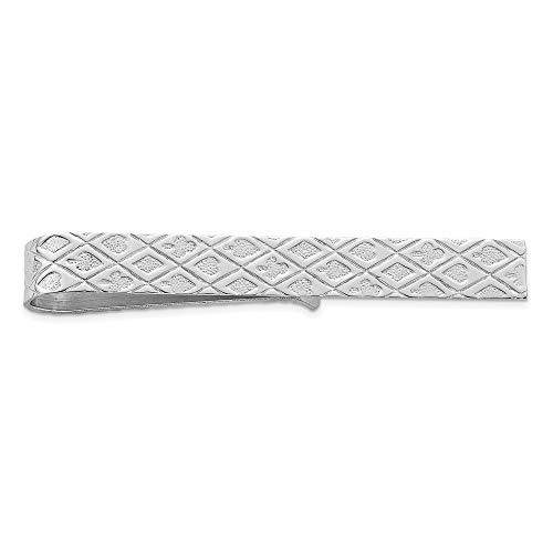 925 Sterling Silver Rhodium-plated Tie Bar