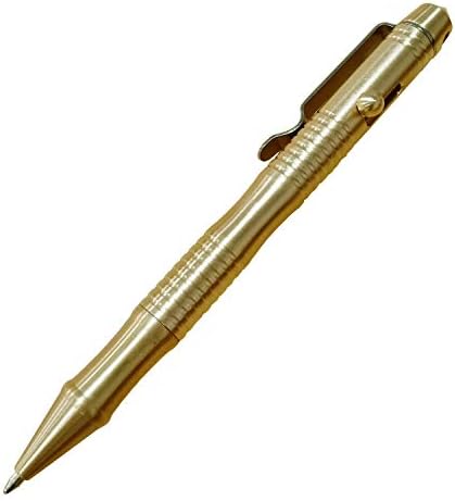 SMOOTHERPRO Solid Brass Bolt Action Pen Heavy Duty for Tremor Parkinson Arthritic Hands Business Office Signature EDC Pocket Carry (BB201)
