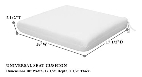 Honeycomb Indoor/Outdoor Cabana Stripe Black & Ivory Universal Seat Cushion: Recycled Fiberfill, Weather Resistant, Comfortable And Stylish Pack Of 2 Patio Cushions: 18" W X 17.5" D X 2.5" T #TOP2