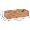Scatola Portaoggetti In Bambù Zeller - 30x15x7 Cm, Beige, Salvaspazio, Impilabile - Foto 3