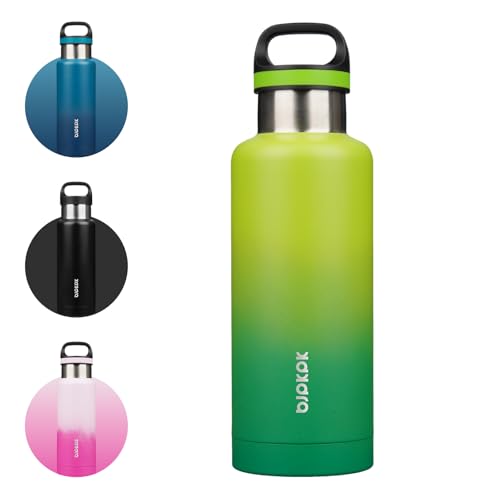 Image of BJPKPK Insulated Water Bottle 32OZ Stainless Steel Water Bottle with Handle Double Walls Vacuum Insulated BPA Free Flask, Bamboo Grove