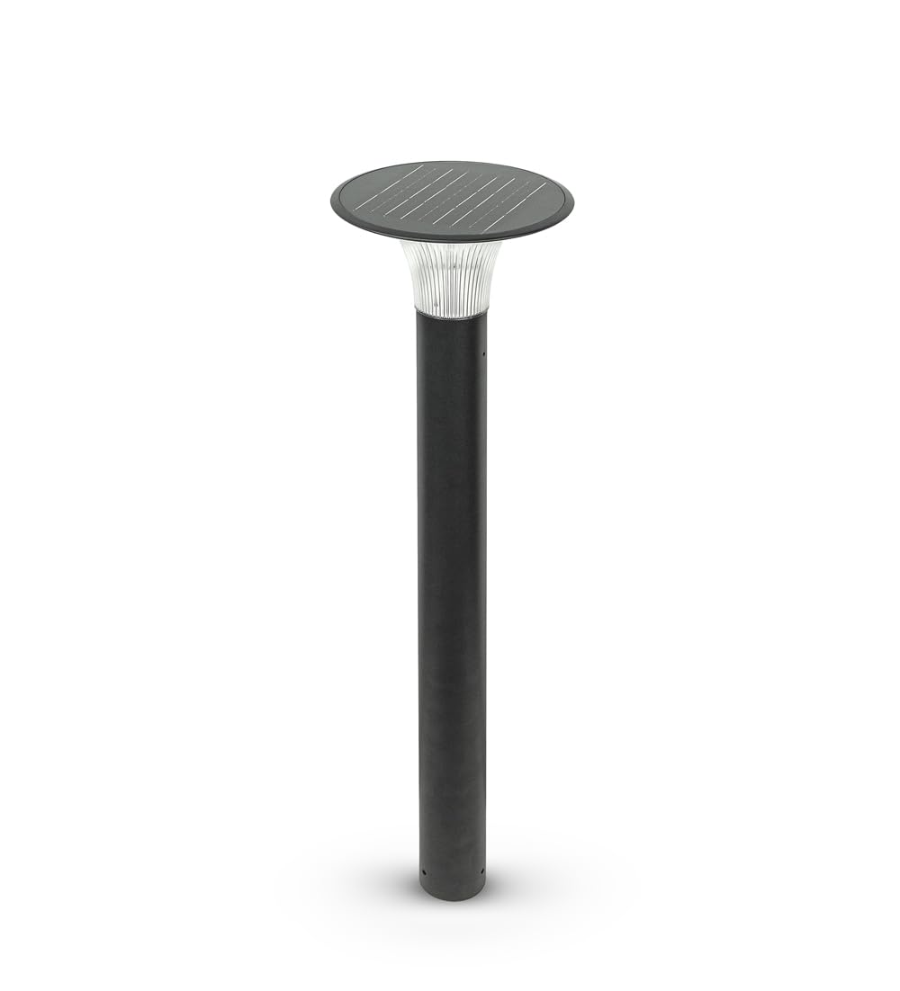 Garza Lampione stradale solare da esterno 360º con sensore di movimento, 2 modalità, dimmerabile, impermeabile IP65 per giardino, patio, garage