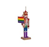 6-Inch Wooden Gay Pride Nutcracker Ornament