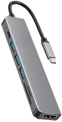 HEARTZ HB-02 7in1 hdmi usb c type c hafıza kartı micro kart okuyucu hub 4k a kalite metal