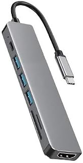 HEARTZ HB-02 7in1 hdmi usb c type c hafıza kartı micro kart okuyucu hub 4k a kalite metal