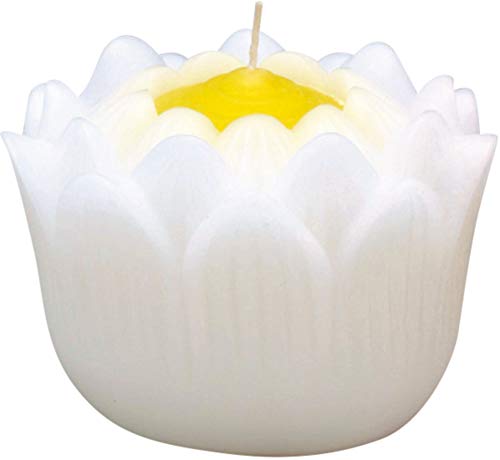 マルエス ろうそく 蓮の花 大 24時間 長時間 ハス ホワイト 箱入り 約9×9×6.5cm マルエス ろうそく 蓮の花 大 24時間 長時間 ハス ホワイト 箱入り 約9×9×6.5cm