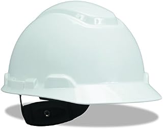 3M Hard Hat, White 4-Point Ratchet Suspension H-701R