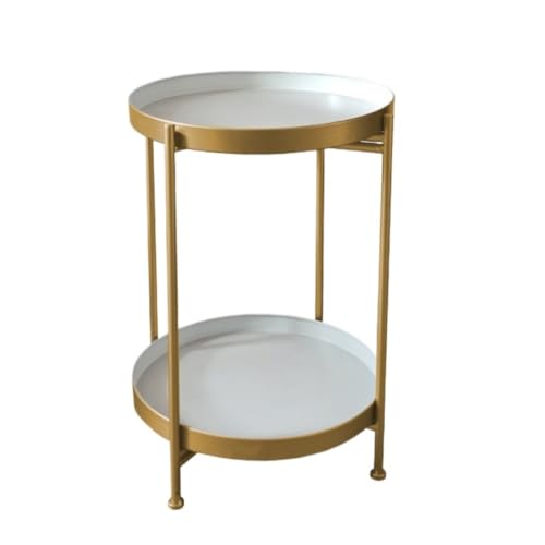 Mesa de centro, Mesa auxiliar pequeña para sala de estar, mesa de té pequeña de hierro nórdico, mesa redonda pequeña, mesa de esquina para sofá, mesa de centro para balcón, mesita de noche, mesa auxi