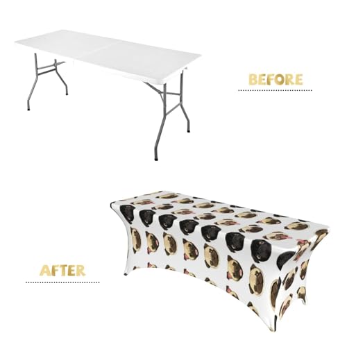 Housse de table carlin extensible 1,8m nappe stretch anti-pli et stable