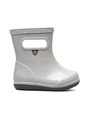 Bogs Girls Kids' Skipper Ii Rain Boot, Silver, 8 Little #TOP15