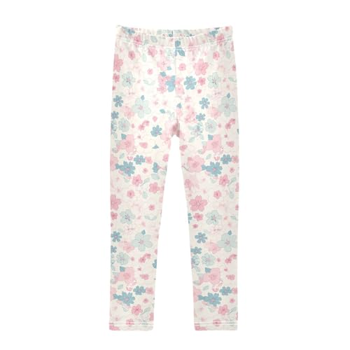 KLL Cherry Blossoms Toddler Baby Girl Cotton Pants Soft Full Length Activewear Sports