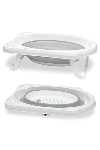 Katlanır Bebek Küveti, Akordiyon Çocuk Banyo Küveti, Gri