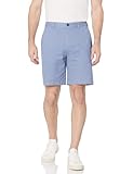 Amazon Essentials Pantalones Cortos Chinos de Corte Clásico de 23cm Hombre, Azul Estampado Geométrico, 30W