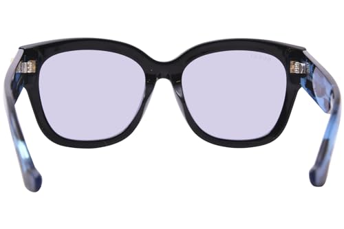 Gucci GG1550SK 003 Black-Blue Stripes/Violet Square Woman's Sunglasses, 54/18/1504