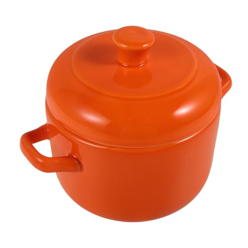 Cabilock Guiso Cazuela de Barro de Olla de Cerámica para Guisar con Tapa para Cocinar al Vapor Guisos y Sopas de Cereales el Hogar