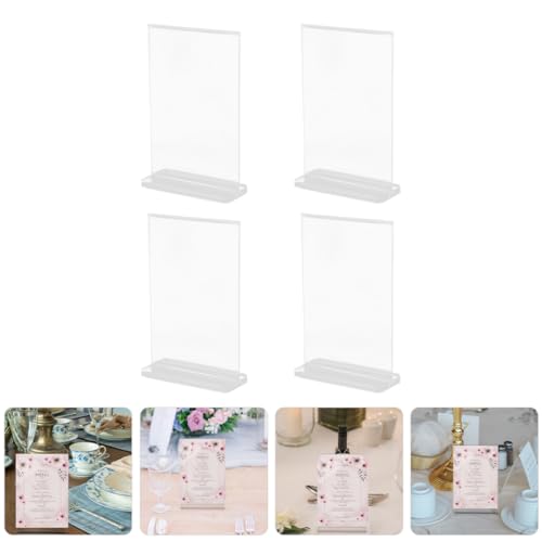Porte-affiche acrylique A6 T Healvian double face pour table - 3