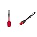 Tefal K2064614 Ingenio Maryse Spatule en Silicone ustensile de Cuisine Noir et Rouge & K2072414 Ingenio Pinceau Silicone avec Manche Anti-dérapant ustensile de Cuisine Noir et Rouge