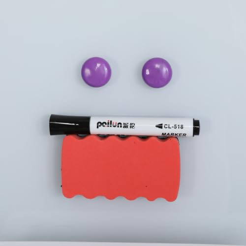 Magnetisches Whiteboard 90x60 cm – Höhenverstellbares Whiteboard auf Rollen mit Glasoberfläche, magnetisch – Mobiles Whiteboard für Büro, Homeoffice, Schule – inkl. Marker, Magnete, Radierer