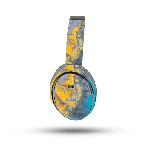 Image of MightySkins Skin Compatible with Bose QuietComfort 35 II Headphones - Yellow Spill | Protective, Durable, and Unique Vinyl Decal wrap Cover | Easy to Apply, Remove, and Change Styles