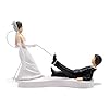Topper per Torta con Statuine Sposi, Decorazione Nuziale Coppia Statuette Figure Sposo e Sposa Corda Matrimonio Sposalizio Divertente in resina - Altezza h 13cm #5