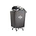 Seville Classics Large Commercial Heavy Duty Rolling Steel Frame Laundry Hamper Canvas Cart Bin, w/ Wheels for Hotel, Home, Closet, Bedroom (PATENTED), Gray, 18.1