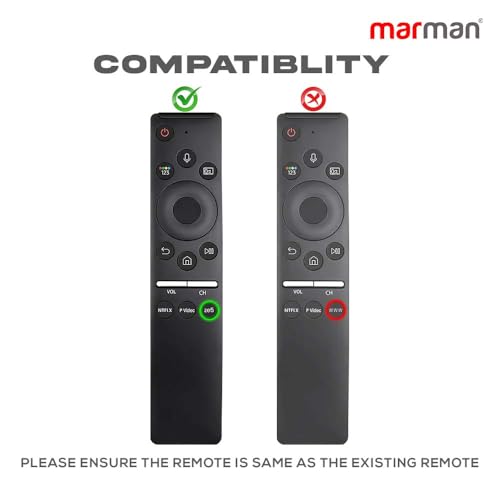 Image of marman Compatible Samsung TV Remote Control BN59 Model Original with Voice Command - Suitable for Android HD 4K LED QLED OLED Samsung TVs - Pairing Must - Match Key by Key with Original Remote