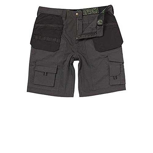 Apache APKHT Short Grigio Nero 38 Pantaloncini, 38...