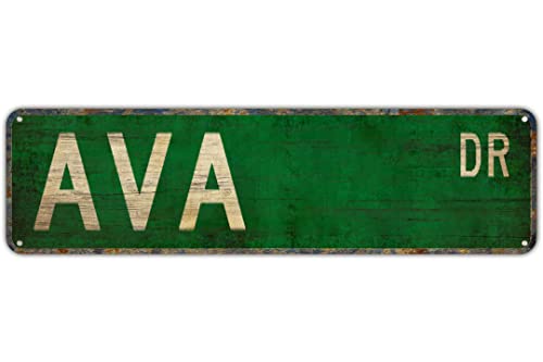 AVA DR Vintage Tin Signs Art Plaque Aluminum for Bedroom Kitchen Garden Wall Bar Club Coffee Hanging Home Decor 4x16 Inch