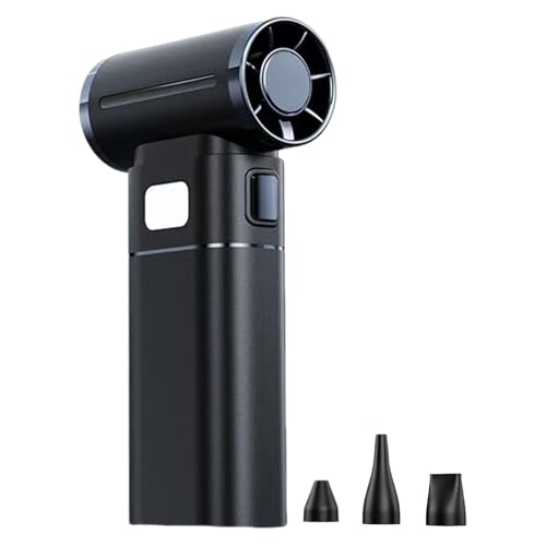 Spazzaneve - Rimozione della polvere | Ventilatore a turbina - Turbina LED portatile portatile da 130000 giri/min con 3 ugelli per auto, case, scongelamento, rimozione della neve, pulizia della polver