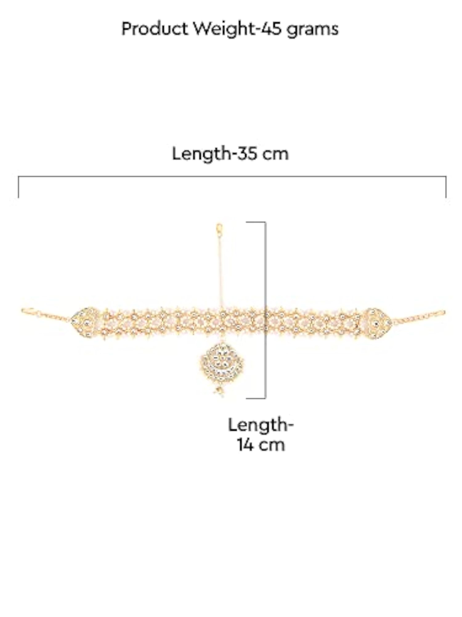 Tone Kundan & Bridal Matha Patti Maangtikka