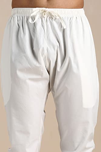 Image of Manyavar Men's Cotton Blend Self-Design Kurta Pyjama Set (2pcs)