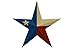 AMISH WARES 53 Inch Heavy Duty Metal Barn Star Painted Solid Texas Flag.