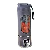 Tragbarer Mixer, 450 ml, kabelloser Smoothie-Maker, wiederaufladbarer Entsafter mit 12 Klingen für Eis und gefrorenes Obst