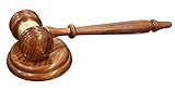 Justice Gavels Premium Quality Wood Gavel and Sound Block for Lawyers and Courtroom Judges