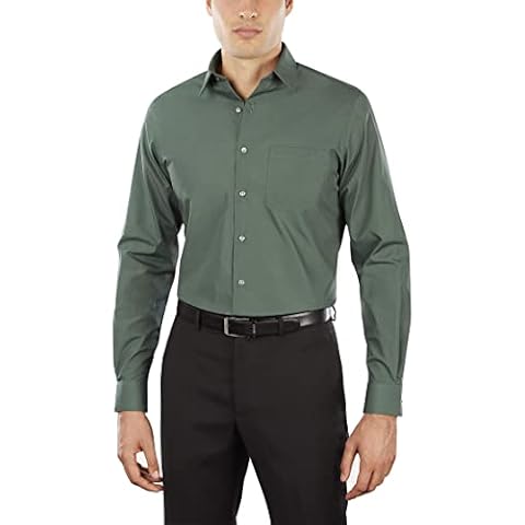 Van Heusen Dark Leaf Fitted Dress Shirt Cover