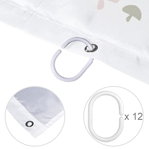 Rideau de douche animaux de la forêt en textile durable avec 12 œillets - 5