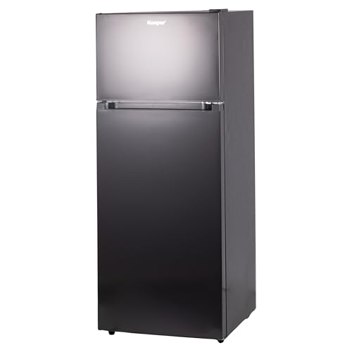 Frigorifero Con Freezer 240 L Doppia Porta 54,2X54,2X142,5 Cm, Grigio Scuro, Kooper