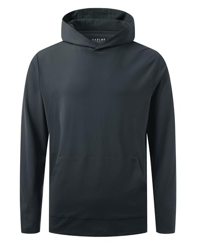 M MAELREG Hoodies for Men Moisture Wicking Quick Dry Comfy Golf Pullovers Mens Sweatshirts with Kangaroo Pocket Dark Grey