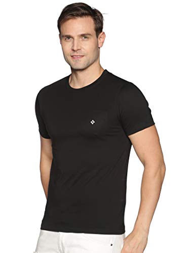 Image of Dollar Cotton Rich Fabric Solid Men's T-Shirt | Chest Logo Branding | Wide Array of Attractive Colours