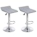 Obrotowy stołek barowy, stołki barowe, regulowana wysokość blatu stołki barowe zestaw 2 szt., obrotowy wysoki blat kuchenny, wyspa, krzesło do jadalni z oparciami, szary