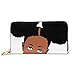 Produktbild JHGFG Mode Handtasche Reißverschluss Brieftasche Kleine Afro Mädchen Vektor geschichtet Baby Telefon Clutch Geldbörse Abendkupplung Blocking Leder Brieftasche Multi Card Organizer
