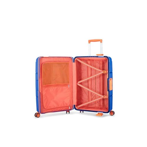 Image of American Tourister Men's Circurity Polypropylene Hard 4 Wheel Spinner Trolley Bag (Size - 78, Blue), Large