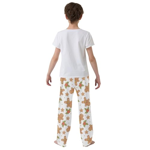 Boys' Pants Cute Gingerbread Man Xmas Long Bottoms Jogger Pants Elastic Waist Trousers with Pockets S-XL3