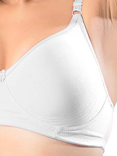 Image of SONARI Womens Non Padded Cotton T Shirt Bra | Wire Free, Medium Coverage, Comfortable and Lightweight | Adjustable Straps, Hook and Eye Closure for Everyday Wear - D-12