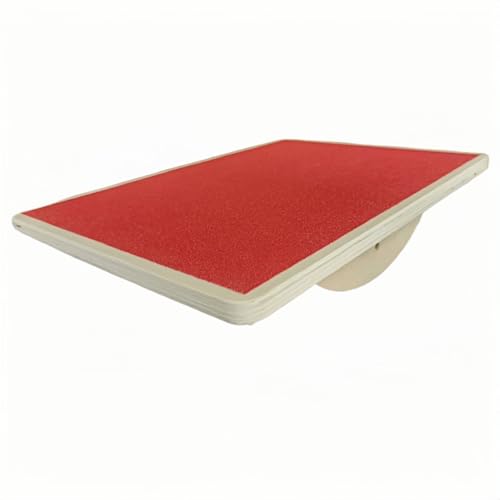 Zomaki 木製 ストレッチボード バランスボード フィットネス斜踏板 室内用 静音仕様 手作り 踏み台運動 有酸素運動 脳トレ対応 幅広い年齢層に適用 (レッド)