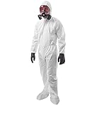 AMZ Medical Supply Disposable Coveralls for Men & Women Medium, 5 Pack of 60 GSM Microporous White H